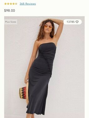 Black strapless dress